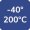 -40° - 200° without load capacity reduction