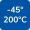 -45° - 200° without load capacity reduction
