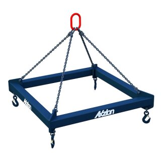 Frame beam with chain hanger, rigid - WLL 5250 kg, length x width 2000 x 2000 mm