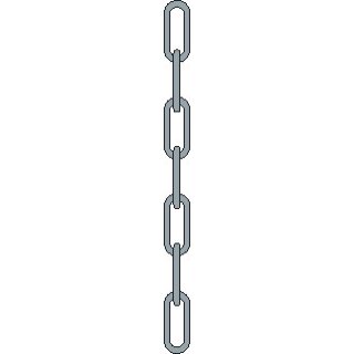 Steel chain similar to DIN763, long link, galvanized 10x65 mm / 630 kg