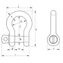 Green Pin Bow Shackle, WLL 9500 kg