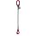 Wire rope hanger 1-strand with safety snap hook 1500kg / 12mm 3,00m