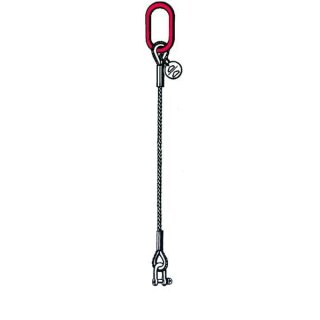 Wire rope hanger 1-strand with shackle 5000 kg / 22 mm, length 2,00 m