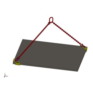 Special lifting gear for steel cover plate, WLL 1400 kg, up to 35mm thickness