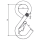 S-Hook, high-strength, with eyelet and hook lock , large version, WLL 500 kg