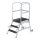 Platform stairs, with single-sided access, with castors and handles, corundum coating. R13