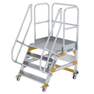 Platform stairs 60° movable step width 1000 mm 4 steps