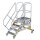 Platform stairs 45° movable step width 600 mm Grooved aluminium