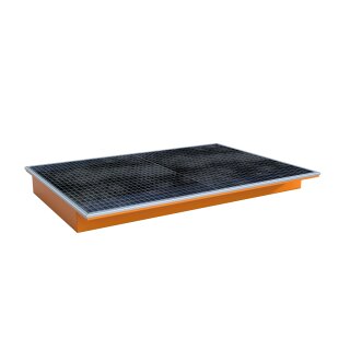 Einhängewanne Typ EHW PE - mit PE-Einsatz 1800mm lackiert, RAL 2000 Gelborange