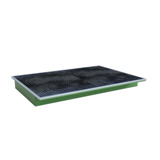 Einhängewanne Typ EHW PE - mit PE-Einsatz 1800mm lackiert, RAL 6011 Resedagrün