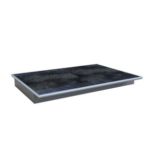 Einhängewanne Typ EHW PE - mit PE-Einsatz 1800mm lackiert, RAL 7005 Mausgrau