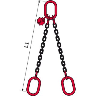 2-strand chain sling GK 8 with end links