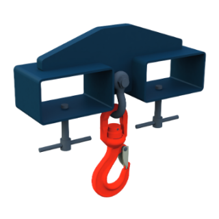 forklifts cross beam with one hook - WLL 10000 kg